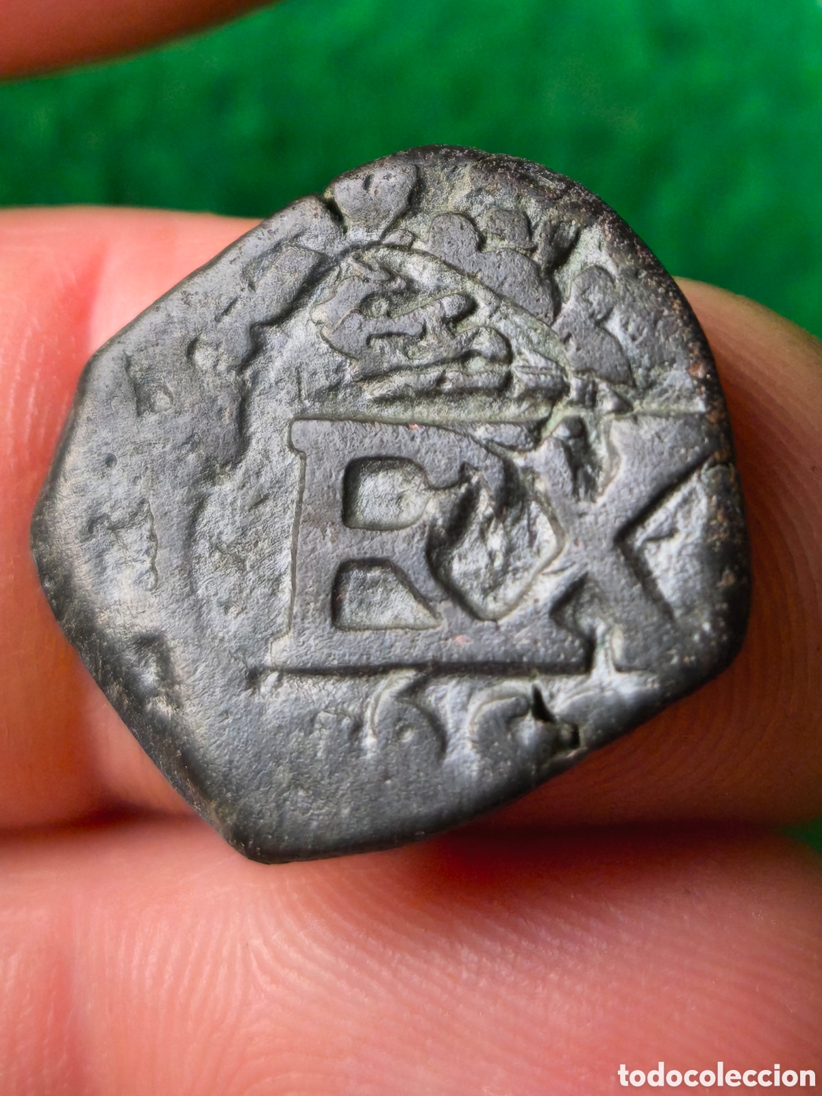 Monedas de Espa&ntilde;a: Resello Felipe IV RX
