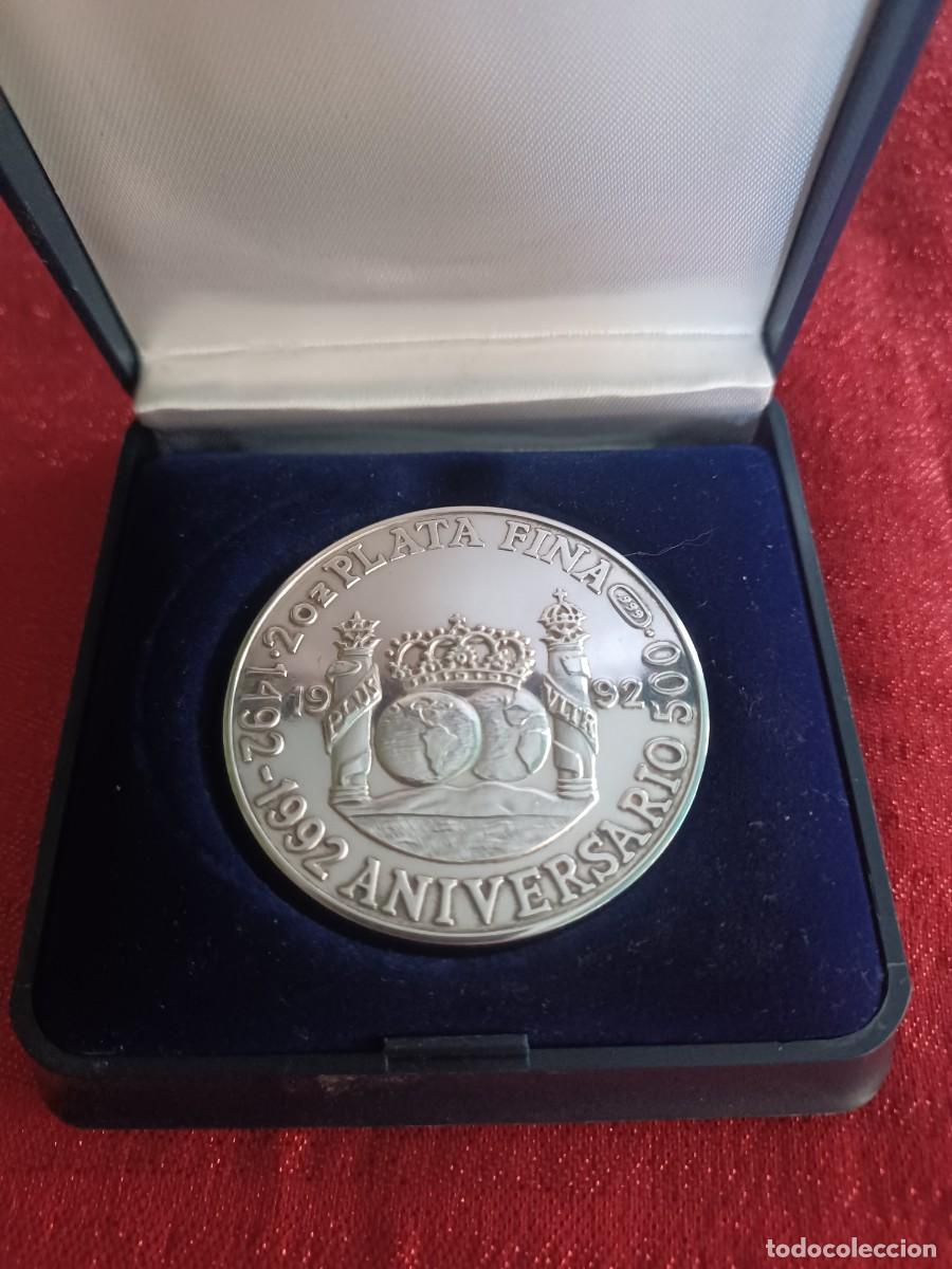 Monedas de Espa&ntilde;a: Moneda dos onzas plata 500 aniversario 1492 - 1992 Desembarco Nuevo Continente