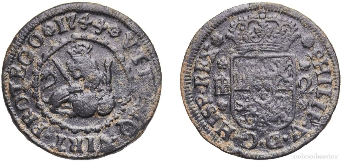 Monedas de Espa&ntilde;a: Spain Kingdom 1744 2 Maravedis - Felipe V Copper Segovia Mint 3.63g VF Cal 1996 Aureo 73