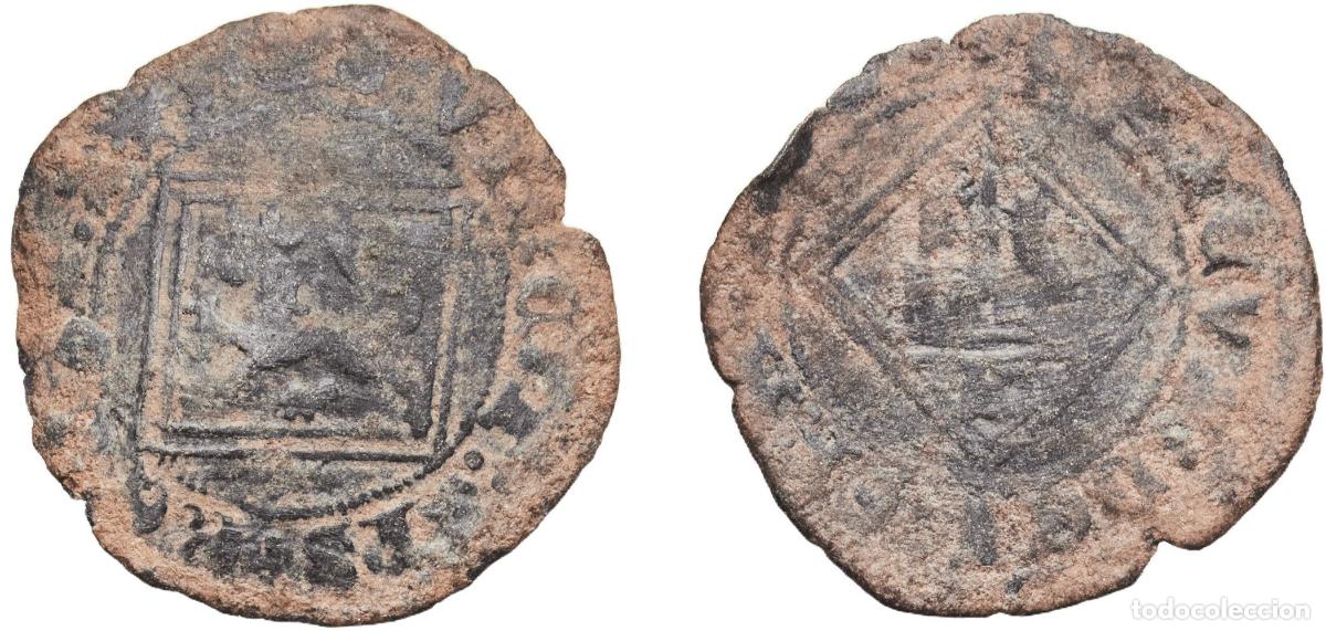 Monedas de Espa&ntilde;a: Spain Kingdom of Castile and Leon 1471 - 1474 S Blanca - Enrique IV (diamond) Billon Seville Mint 0