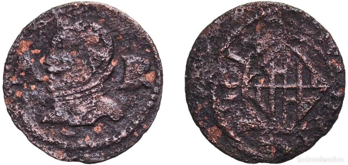Monedas de Espa&ntilde;a: Spain Principality of Catalonia Spanish states 1622 - 1655 Ardite - Felipe IV Copper La Seca Mint 0