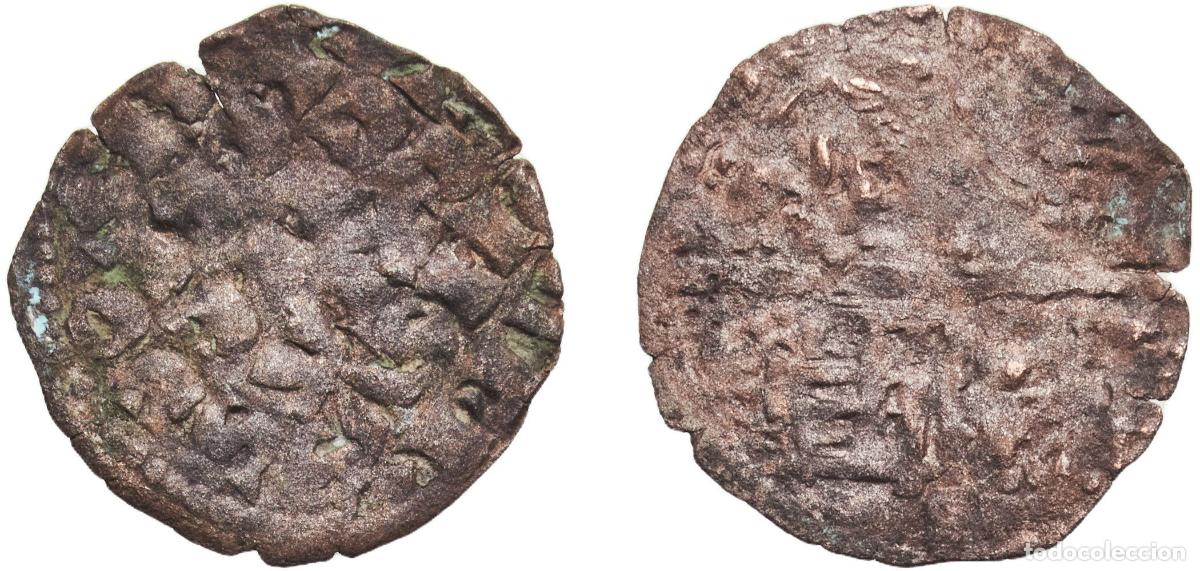 Monedas de Espa&ntilde;a: Spain Kingdom of Castile and Leon 1264 - 1268 Meaja &rdquo;1st Granada war&rdquo; - Alfonso X Billon 0.46g VF