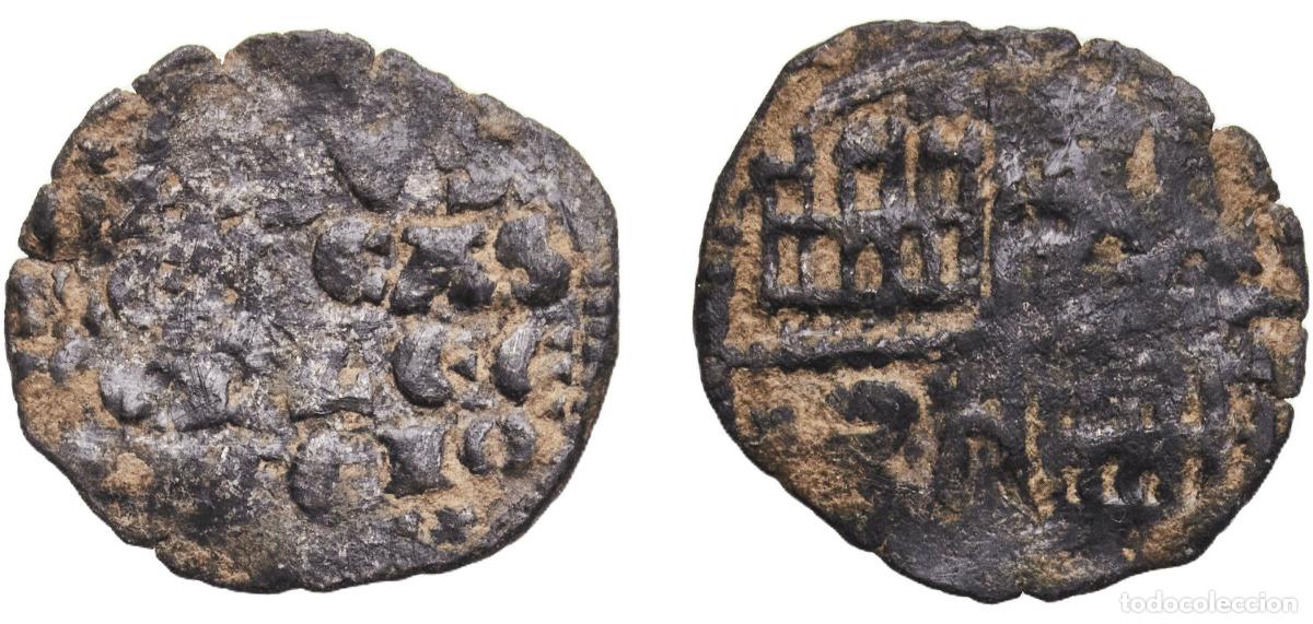 Monedas de Espa&ntilde;a: Spain Kingdom of Castile and Leon 1264 - 1268 Dinero &rdquo;1st Granada war&rdquo; - Alfonso X Billon 0.86g VF