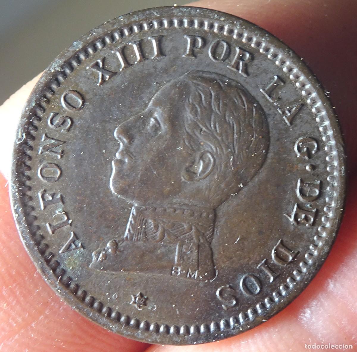Monedas de Espa&ntilde;a: ANTIGUA MONEDA 2 C&Eacute;NTIMOS ALFONSO XIII , 1912, ESTRELLA 12, VER FOTOS