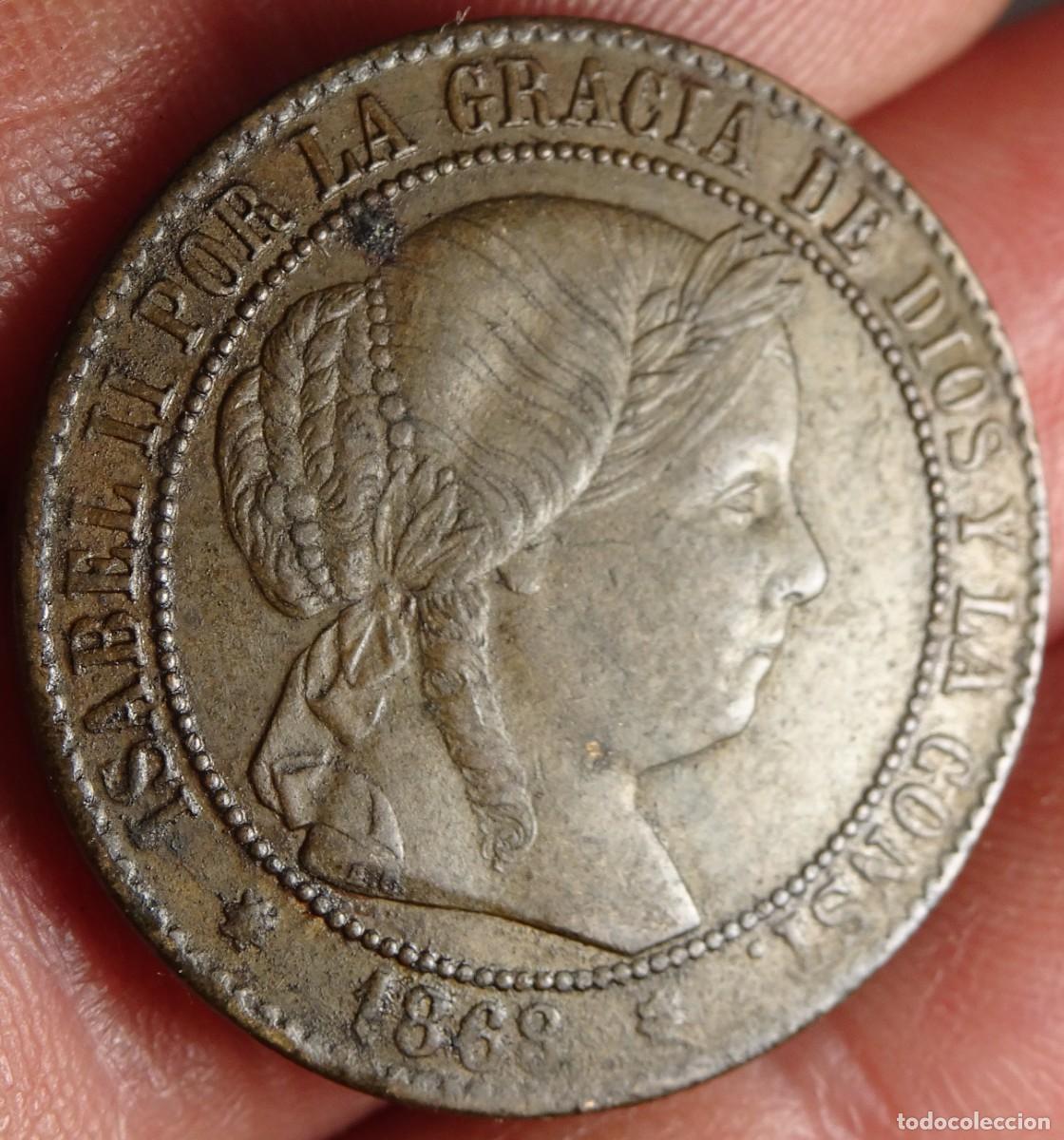 Monedas de Espa&ntilde;a: ANTIGUA MONEDA 2 1/2 C&Eacute;NTIMOS DE ESCUDO, ISABEL II, 1868, VER FOTOS
