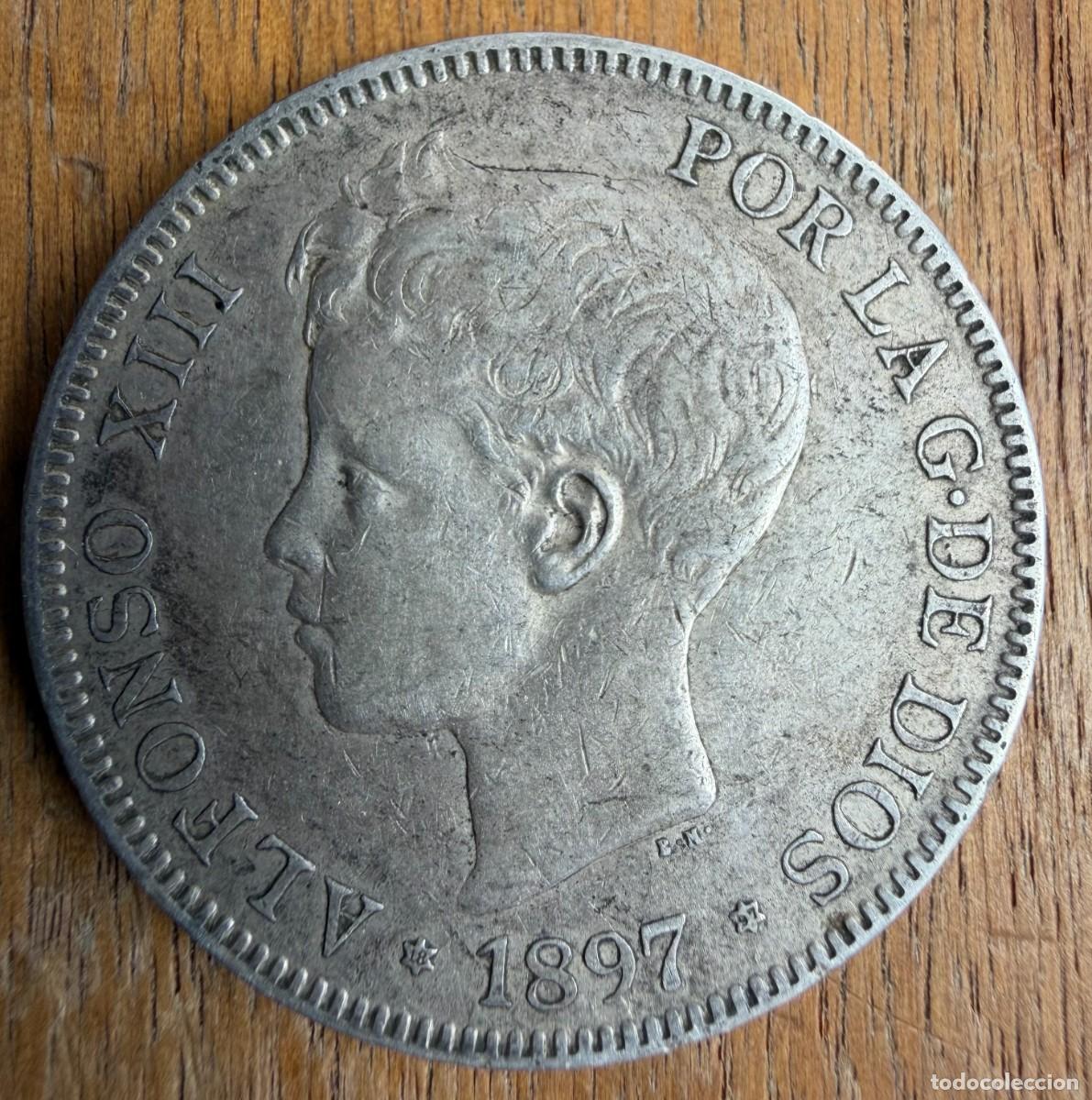 Monedas de Espa&ntilde;a: Espa&ntilde;a. Alfonso XIII. 5 pesetas 1897 (*18 97)