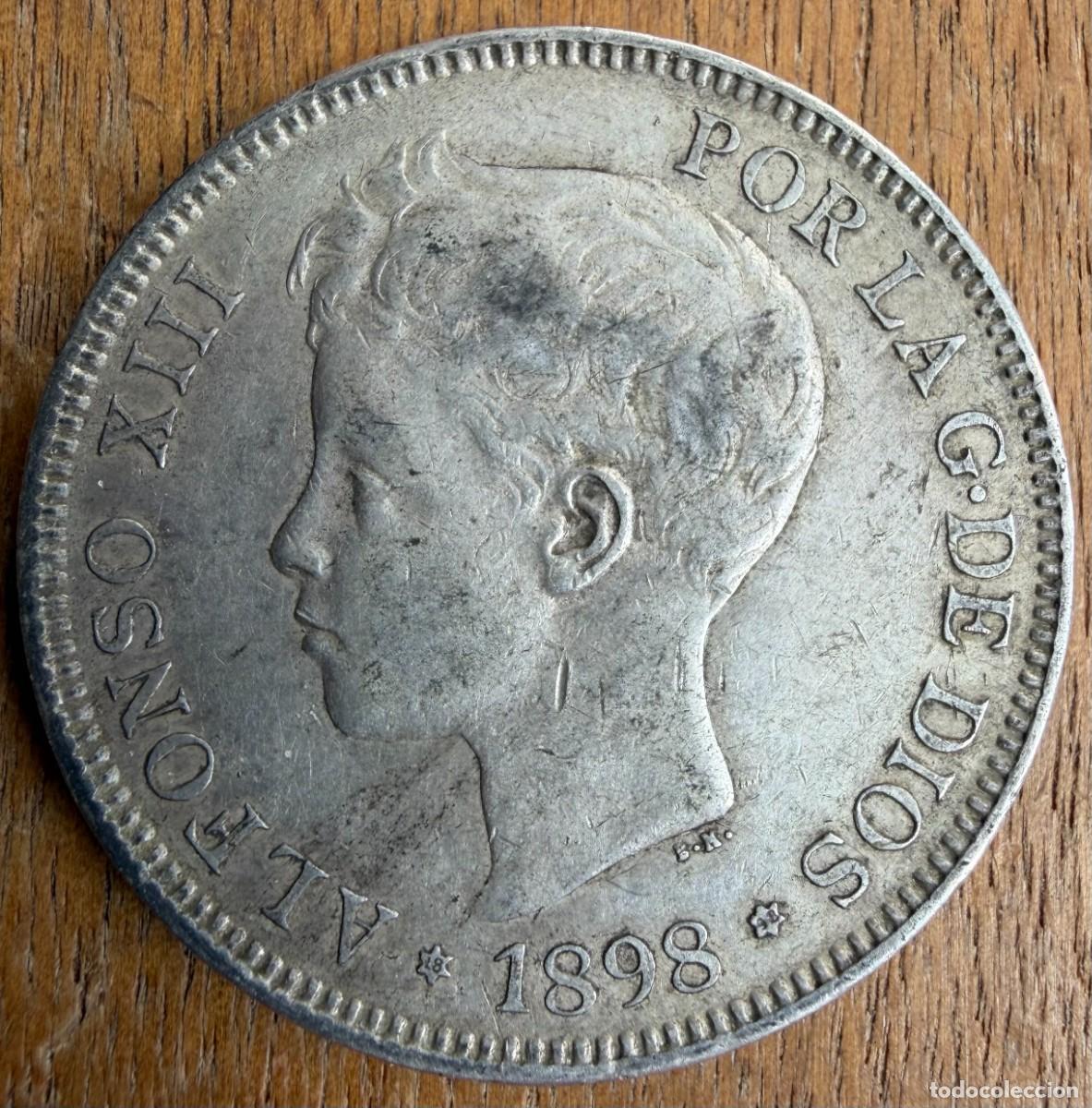 Monedas de Espa&ntilde;a: Espa&ntilde;a. Alfonso XIII. 5 pts. 1898. (*18-98)