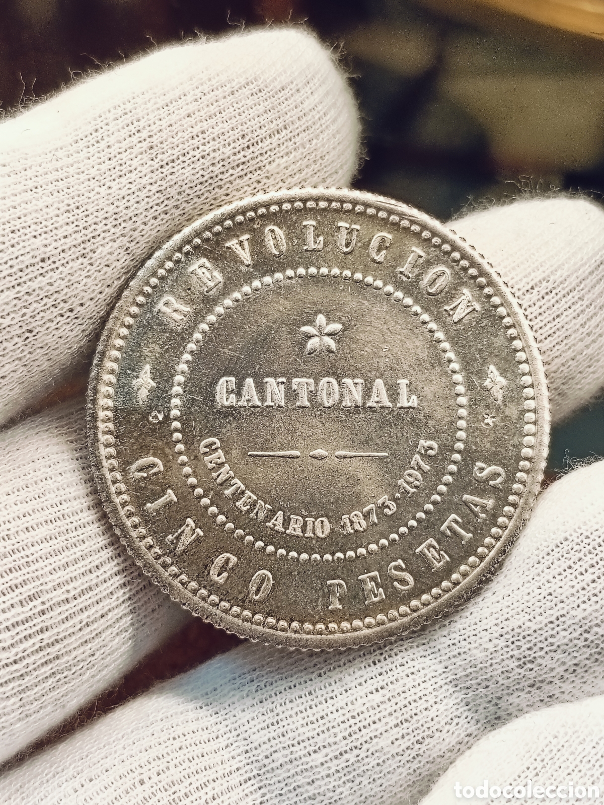 Monedas de Espa&ntilde;a: 5 PESETAS CENTENARIO REVOLUCION CANTONAL 1873-1973. CARTAGENA. PLATA 27,5 GRAMOS