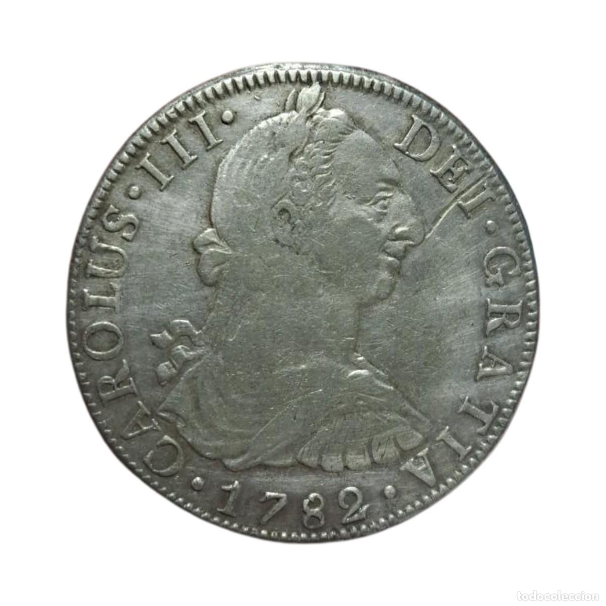 Monedas de Espa&ntilde;a: NT/ CARLOS III 8 REALES 1782 MEXICO RAYITA PERO BUENA PIEZA 26,78 GRS (E360)