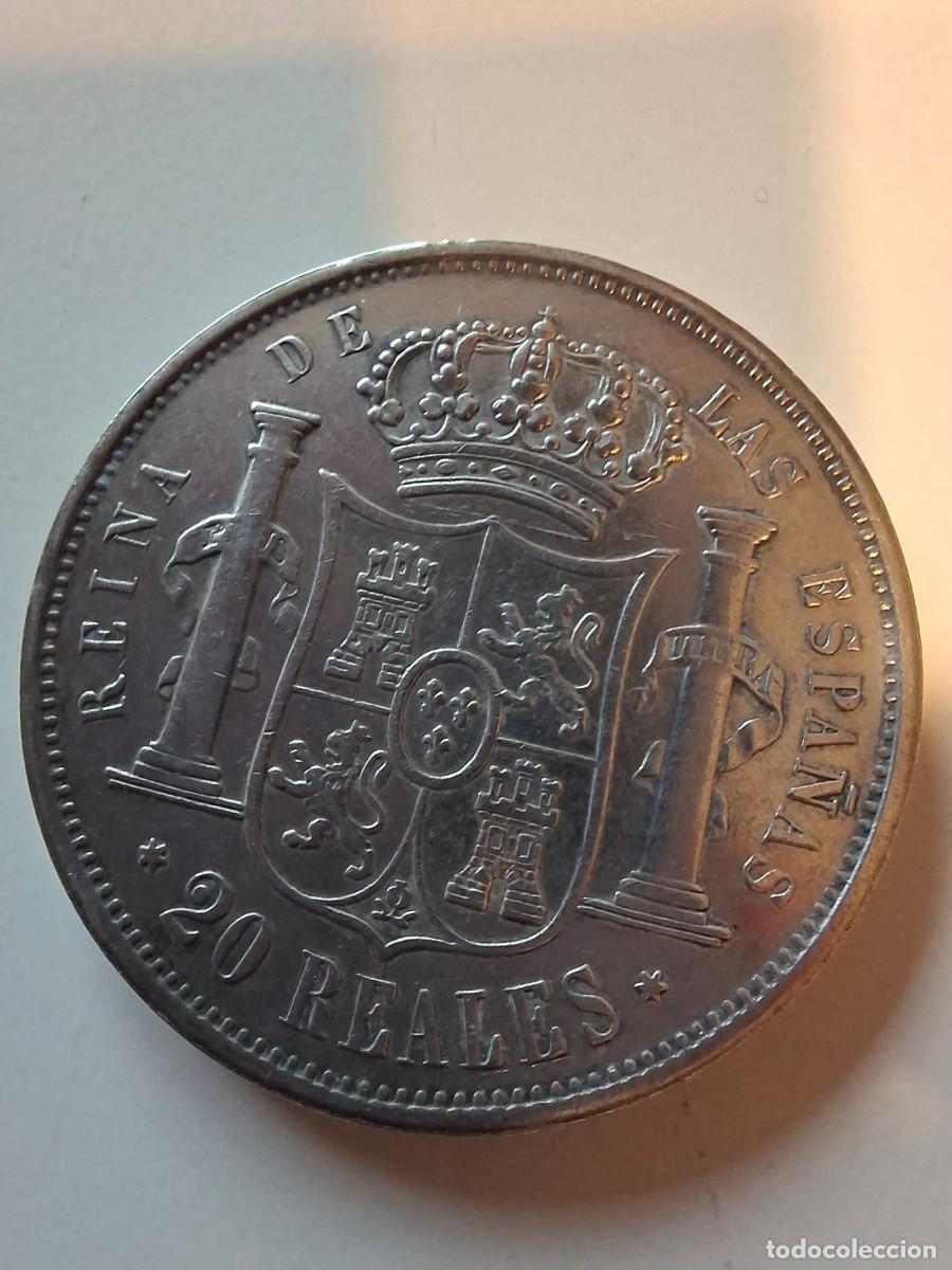 Monedas de Espa&ntilde;a: 20 Reales 1864 Isabel II Plata &ndash; Excelente conservaci&oacute;n &ndash; Moneda espa&ntilde;ola antigua