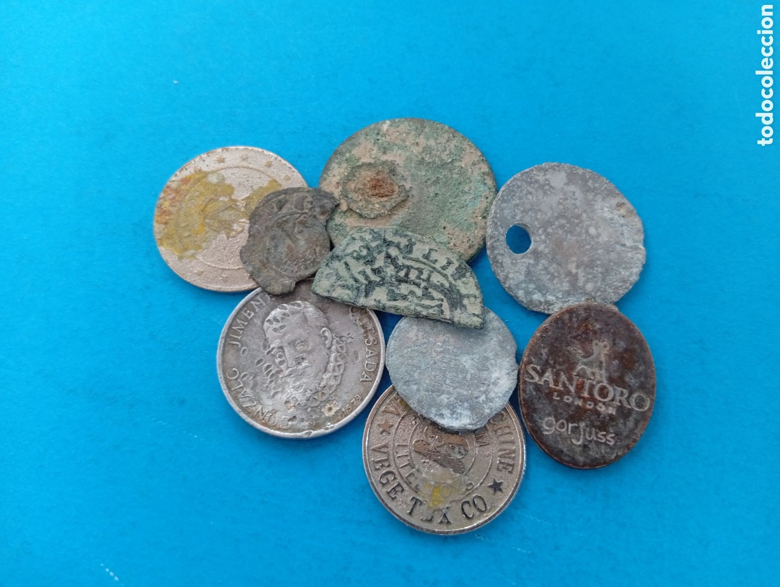 Monedas de Espa&ntilde;a: Lote de 9 piezas detector