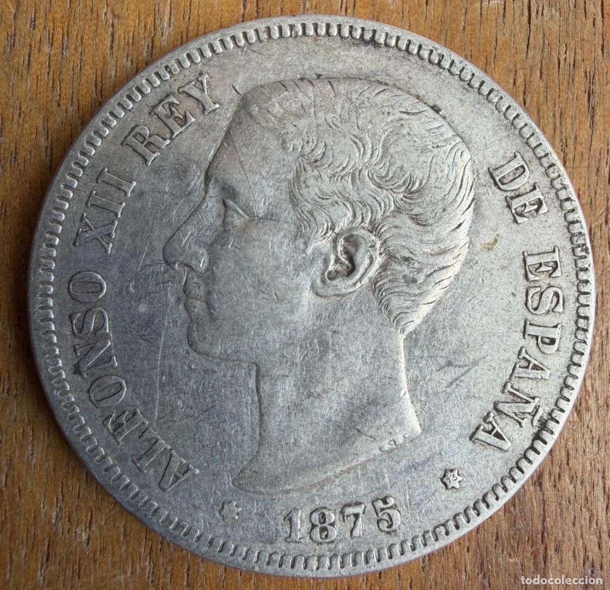 Monedas de Espa&ntilde;a: Espa&ntilde;a. Alfonso XII. 5 pts. 1875. (*18-75)