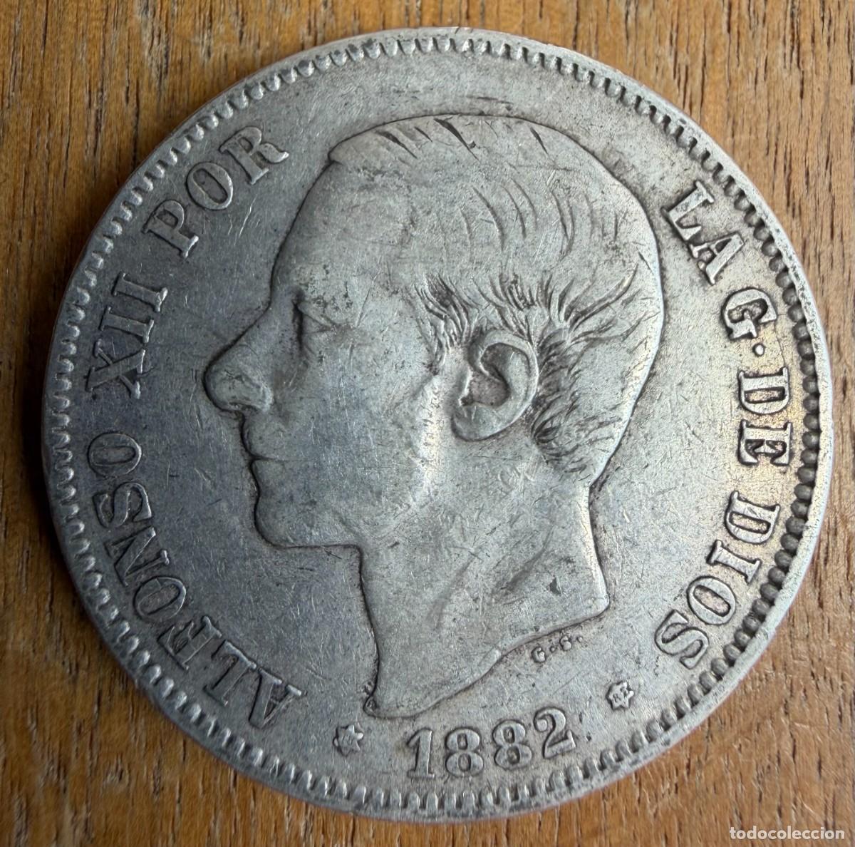 Monedas de Espa&ntilde;a: Espa&ntilde;a. Alfonso XII. 5 pts. 1882. (*18-82)