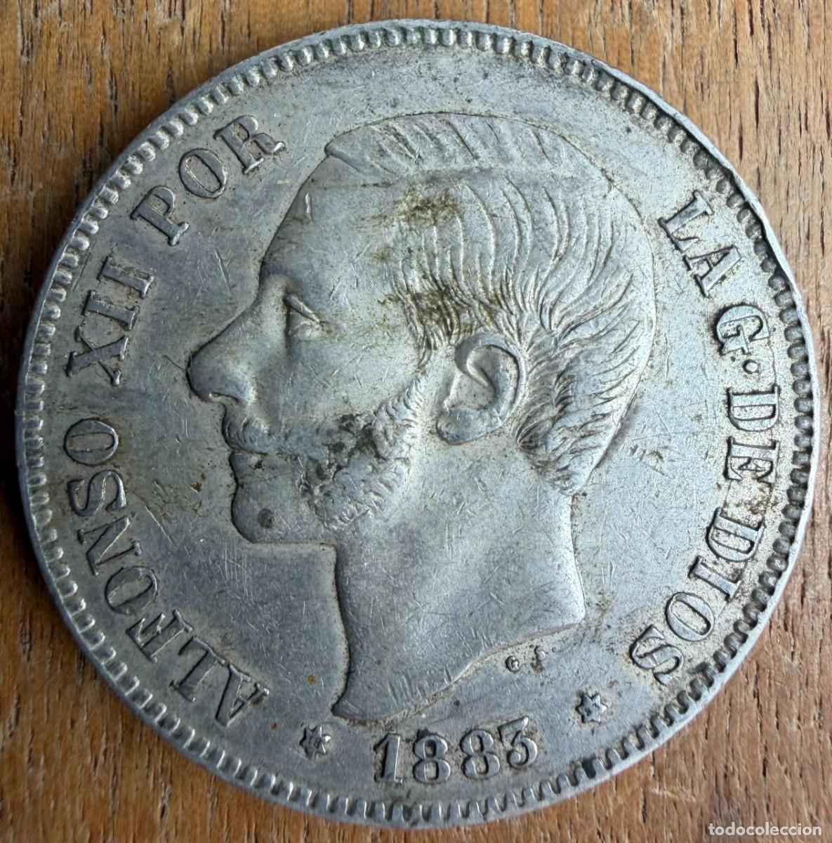 Monedas de Espa&ntilde;a: Espa&ntilde;a. Alfonso XII. 5 pts. 1883. (*18-83)