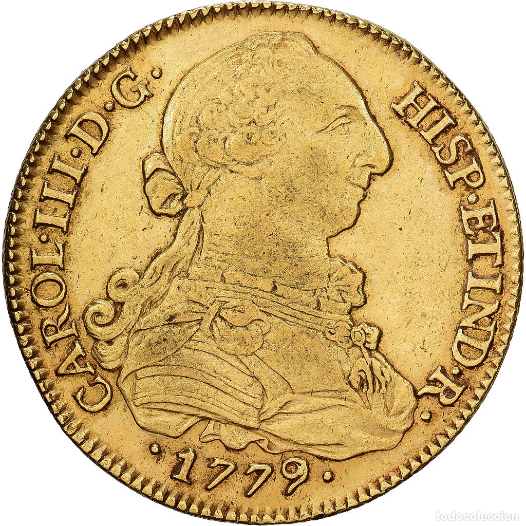 Monedas de Espa&ntilde;a: [#1545024] Espa&ntilde;a, Carlos III, 8 Escudos, 1779, Sevilla, Oro, MBC+, Friedberg:283