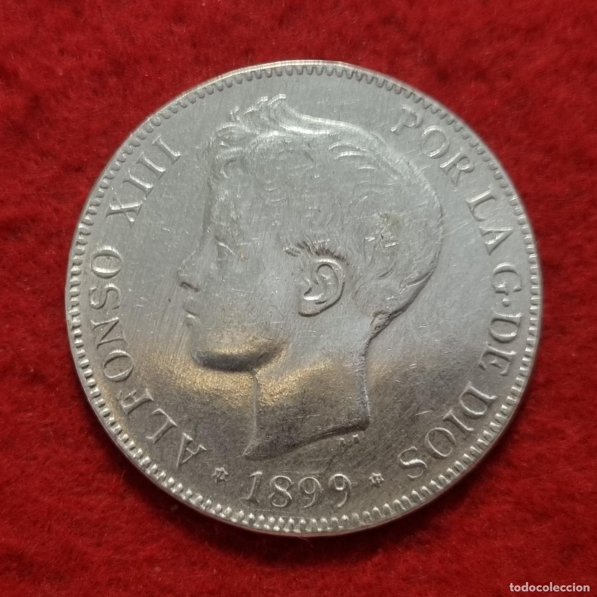 Monedas de Espa&ntilde;a: MONEDA 5 PESETAS 1899 DURO OJO REPRODUCCION EN PLATA SI ES PLATA PESA 24,88 G. C38
