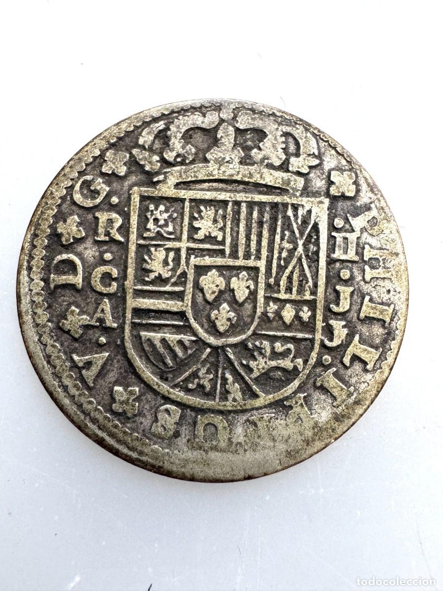 Monedas de Espa&ntilde;a: Felipe V. 2 Reales 1719 Cuenca JJ Ag MBC/BC