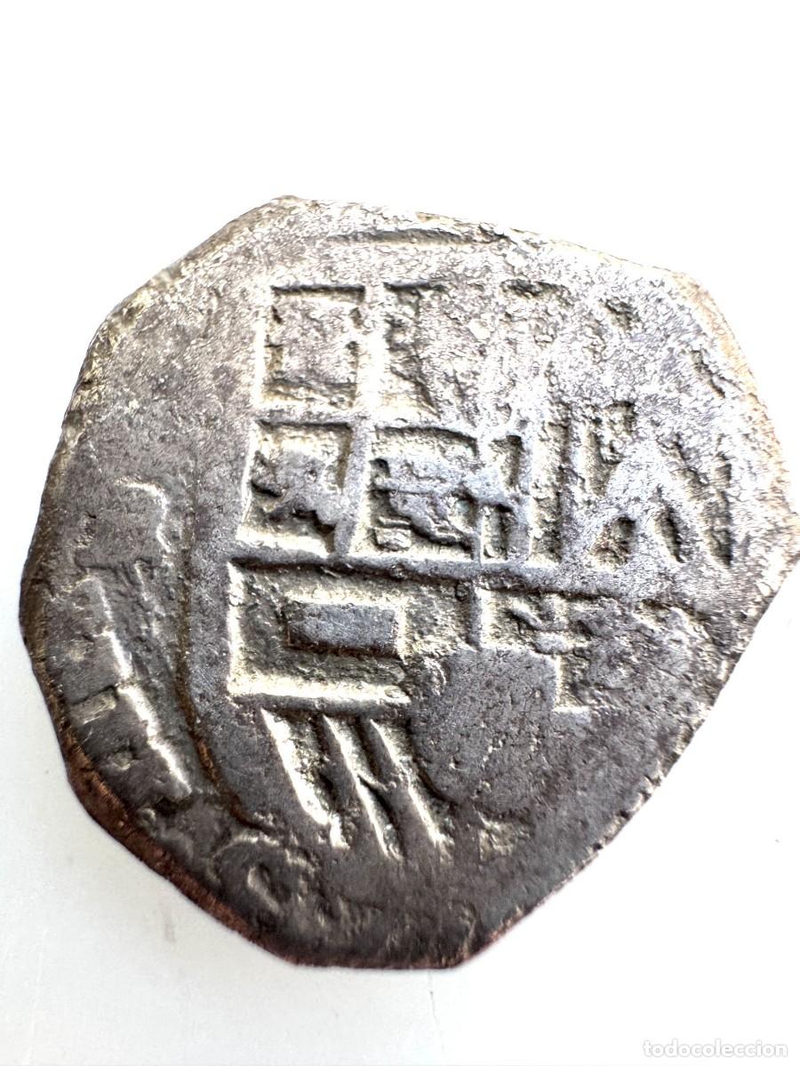 Monedas de Espa&ntilde;a: Felipe II. 2 Reales s/f Sevilla B 6,8 gr Ag BC+