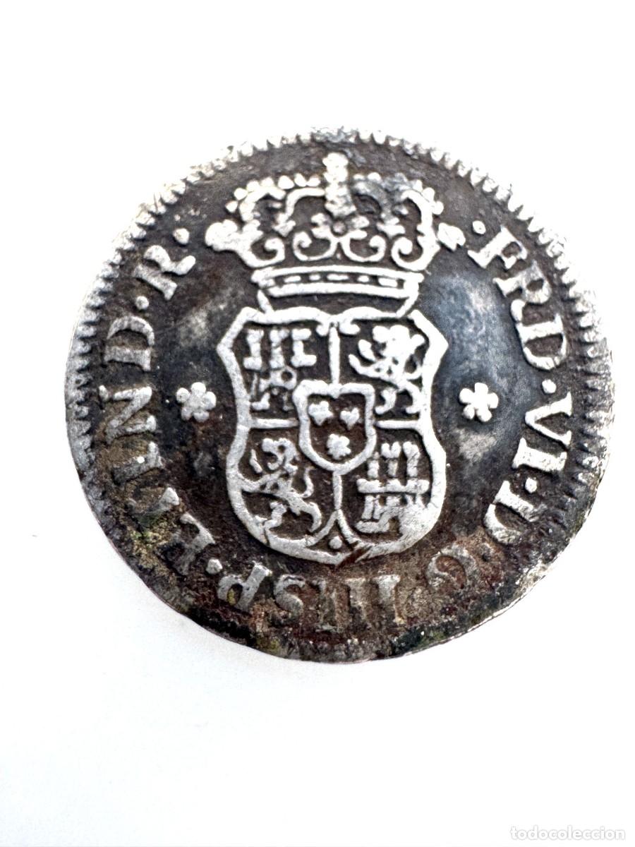 Monedas de Espa&ntilde;a: Fernando VI. Medio Real 1759 Lima JM. Ag MBC-/ Almost VF