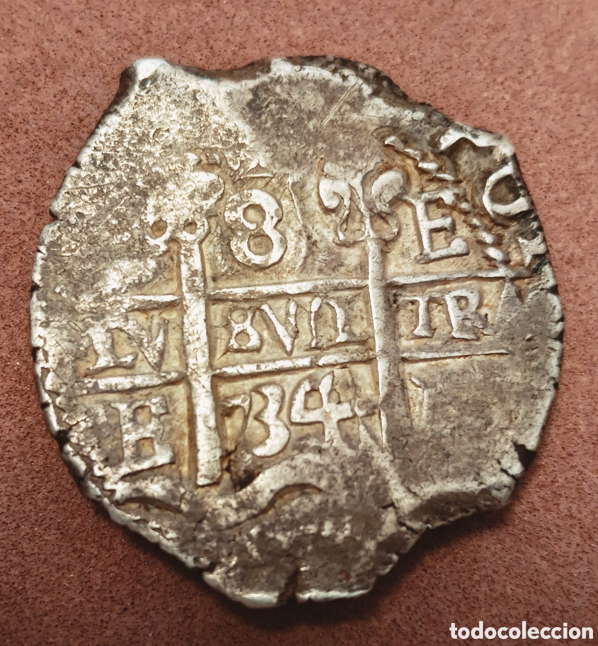 Monedas de Espa&ntilde;a: moneda macuquina de 8 reales
