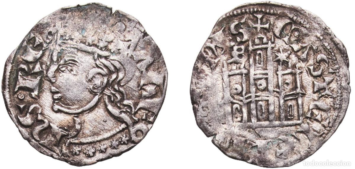 Monnaies d'Espagne: Spain Kingdom of Castile and Leon 1333 - 1350 B Dinero &rdquo;Cornado&rdquo; - Alfonso XI Billon Burgos Mint 0.