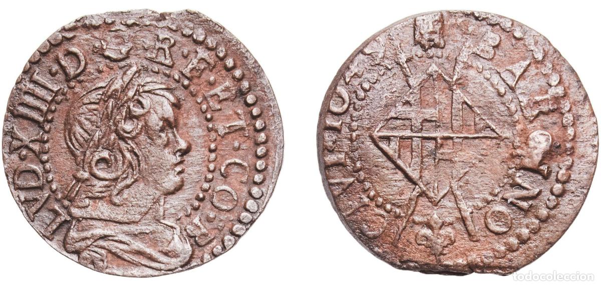 Monete da Spagna: Spain Principality of Catalonia Spanish states 1649 Seiseno - Luis XIV (Barcelona) Copper La Seca M
