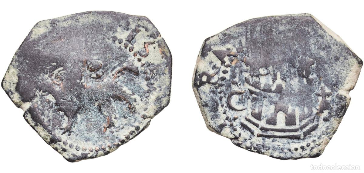 Monete da Spagna: Spain Kingdom 1580 - 1591 C A 2 Maravedis - Felipe II Billon Cuenca Mint 4.05g VF Cal 803