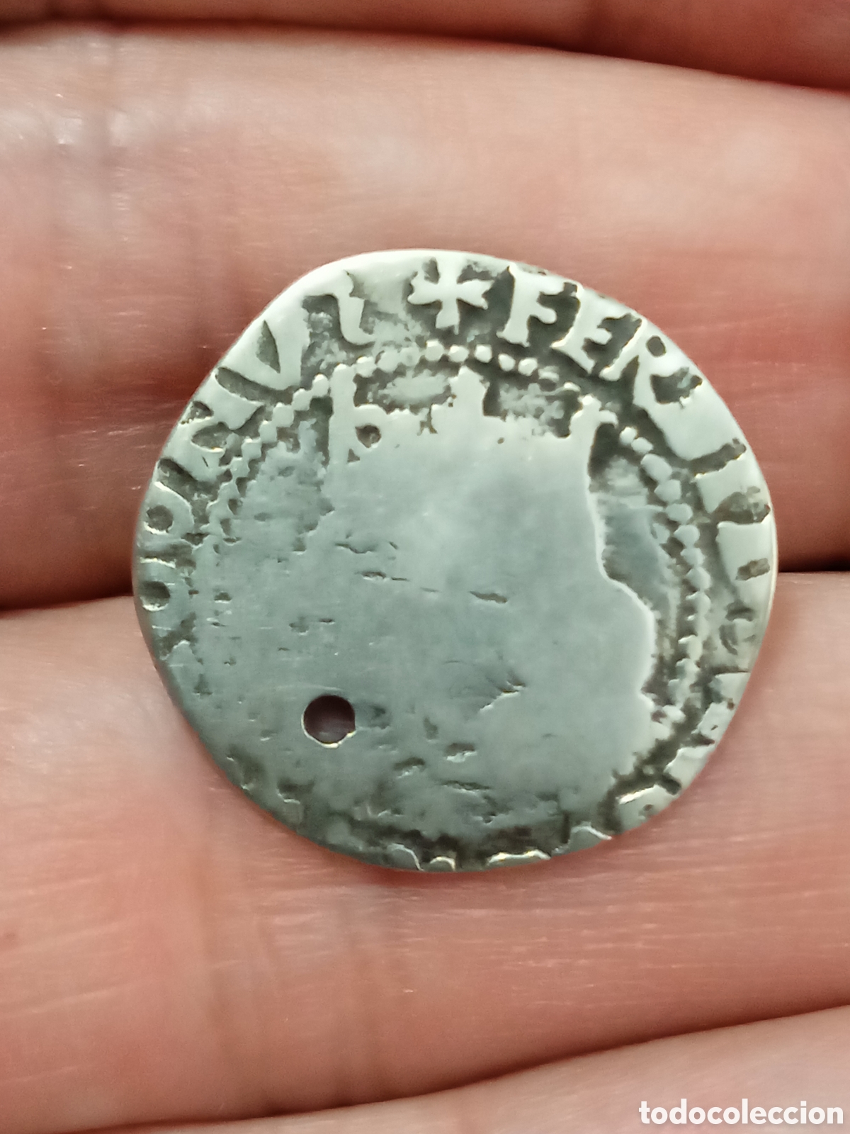 Coins of Spain: X- AGUJERO REAL DE FERNANDO II DE ARAGON (1479-1516) REY CAT&Oacute;LICO CECA DE MALLORCA