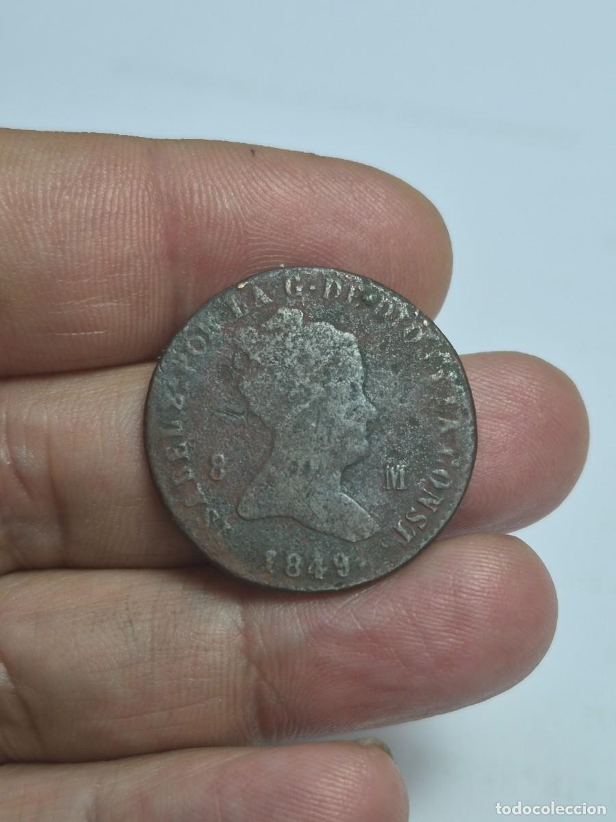 M&uuml;nzen von Spanien: NT/ ISABEL II 8 MARAVEDIES 1849 JUBIA (E433)