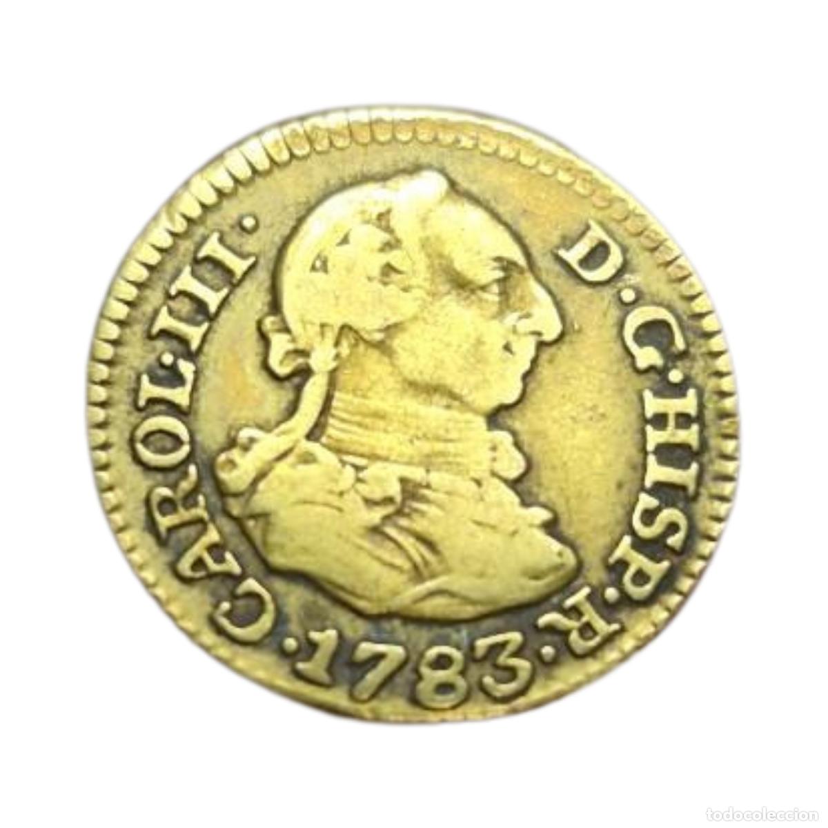 Monedas de Espa&ntilde;a: NT / CARLOS III 1/2 ESCUDO ORO 1783 MADRID 1,74 GRS (E999J)