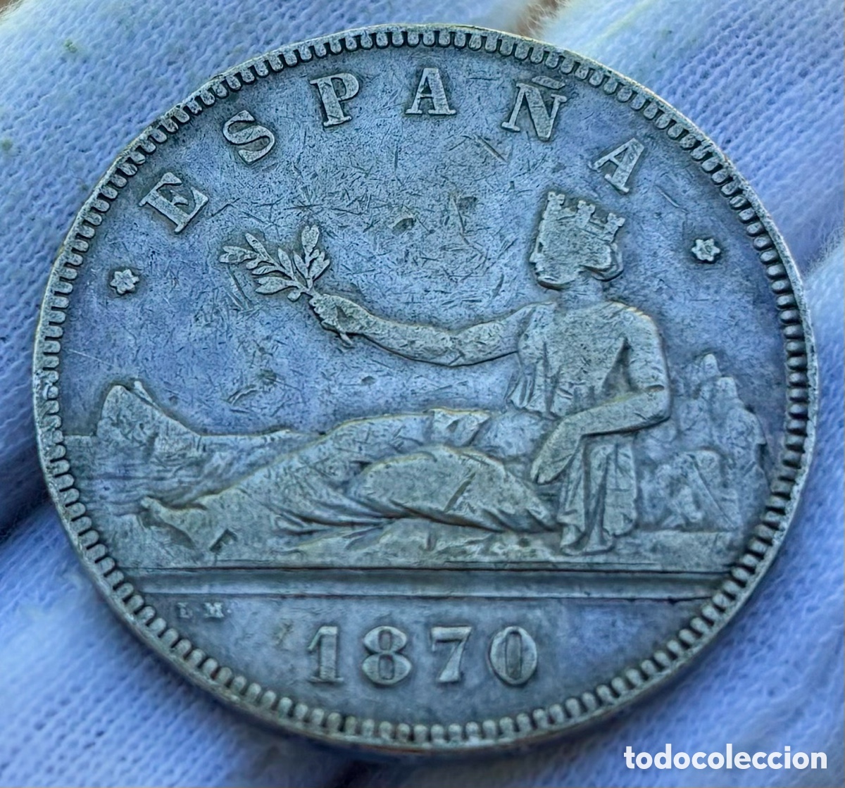 Monedas de Espa&ntilde;a: Moneda PLATA 5 Pesetas 1870 *(XX-70) Gobierno Provisional