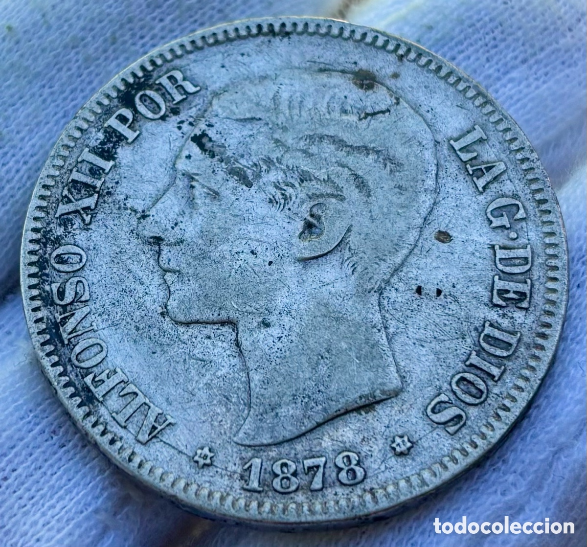 Monedas de Espa&ntilde;a: Moneda PLATA 5 Pesetas 1878 *(18-78) DEM. ALFONSO XII