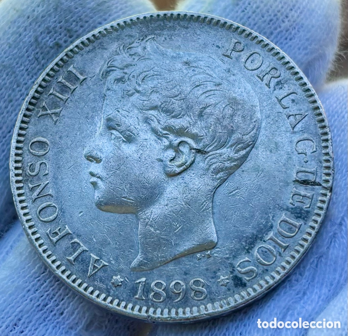 Monedas de Espa&ntilde;a: Moneda PLATA 5 Pesetas 1898 *(18-98) ALFONSO XIII