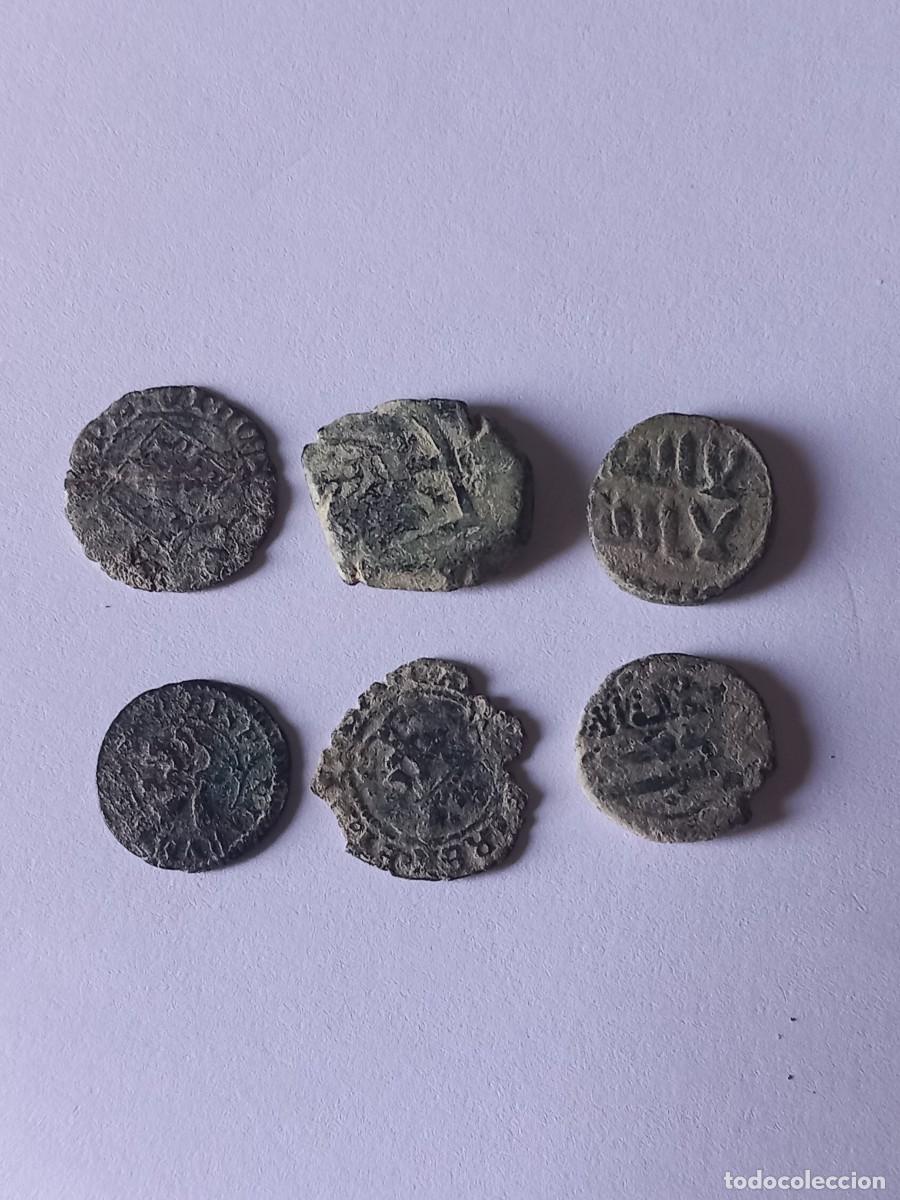 Monedas de Espa&ntilde;a: Lote 3. 6 monedas espa&ntilde;olas. Cobres, resellos, etc