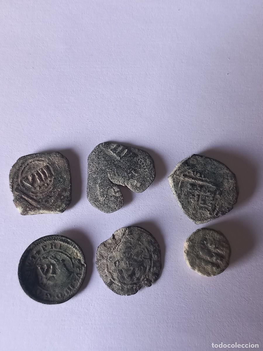 Monedas de Espa&ntilde;a: Lote 9. 6 monedas espa&ntilde;olas. Cobres, resellos, etc