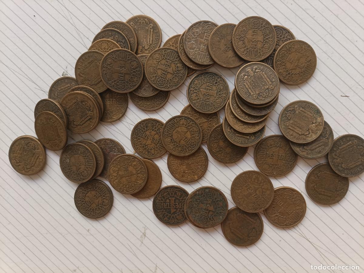 Monedas de Espa&ntilde;a: LOTE DE 54 PESETAS DEL A&Ntilde;O 1944
