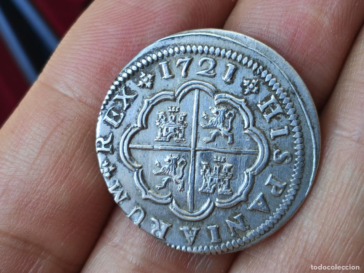 Monedas de Espa&ntilde;a: Excelente 2 Reales de plata. Sevilla 1721