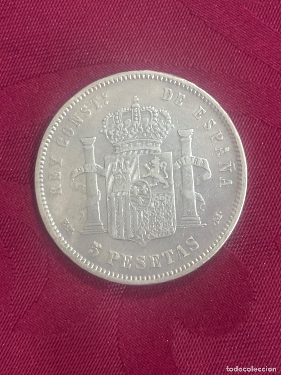 Monedas de Espa&ntilde;a: 5 pesetas Alfonso XII 1878 - Foto 2