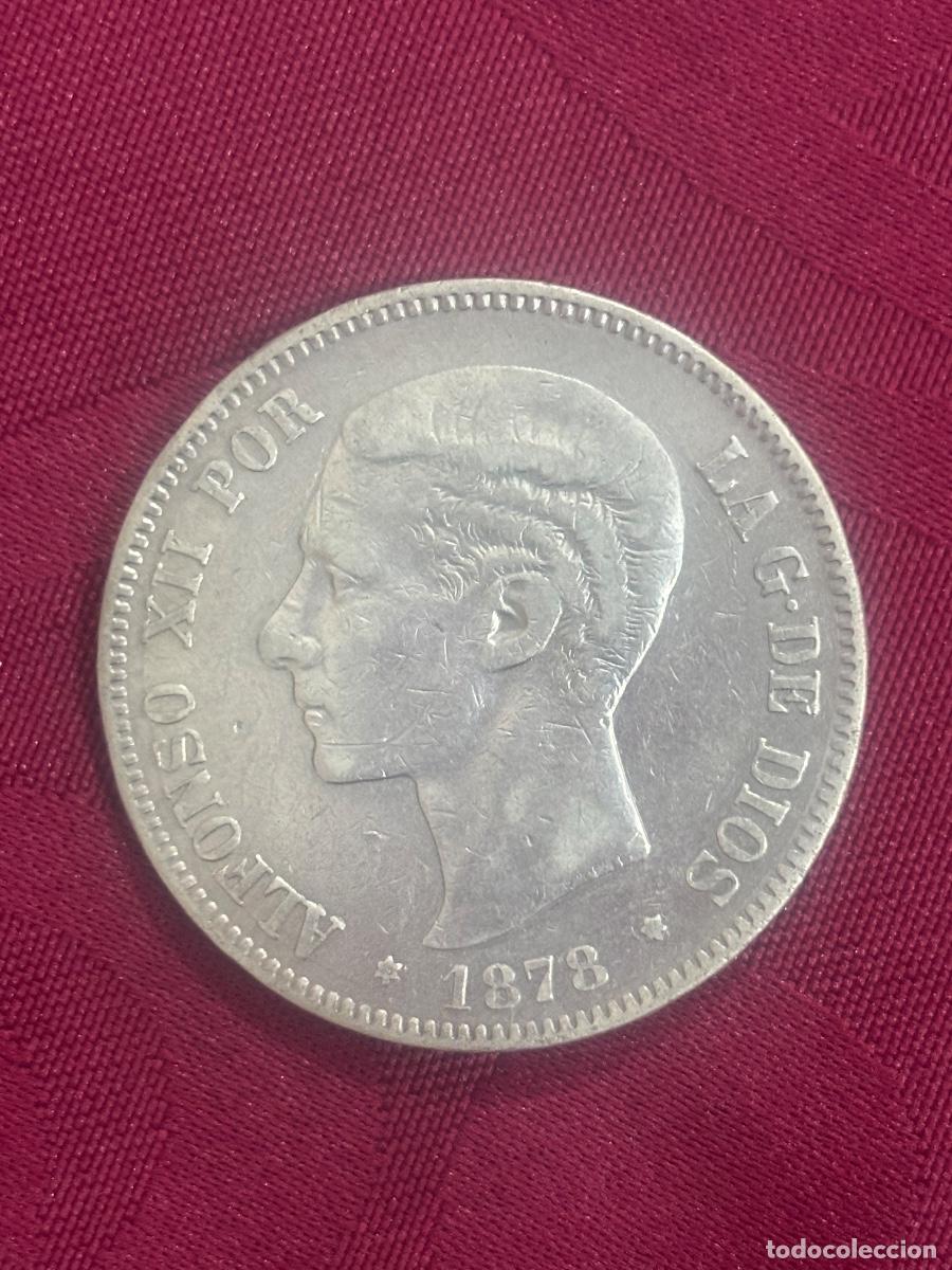 Monedas de Espa&ntilde;a: 5 pesetas Alfonso XII 1878