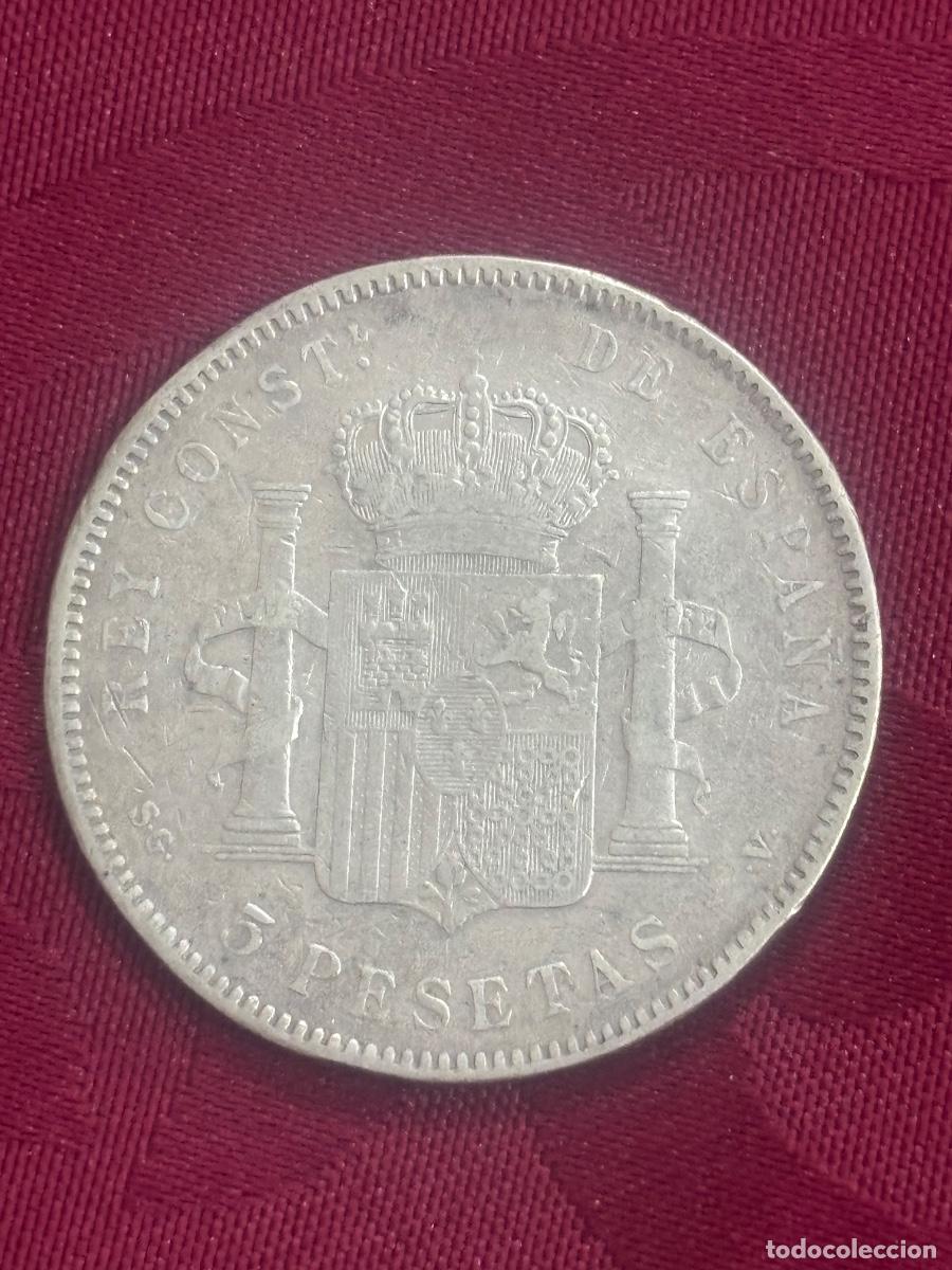 Monedas de Espa&ntilde;a: 5 pesetas 1898 Alfonso XIII - Foto 2