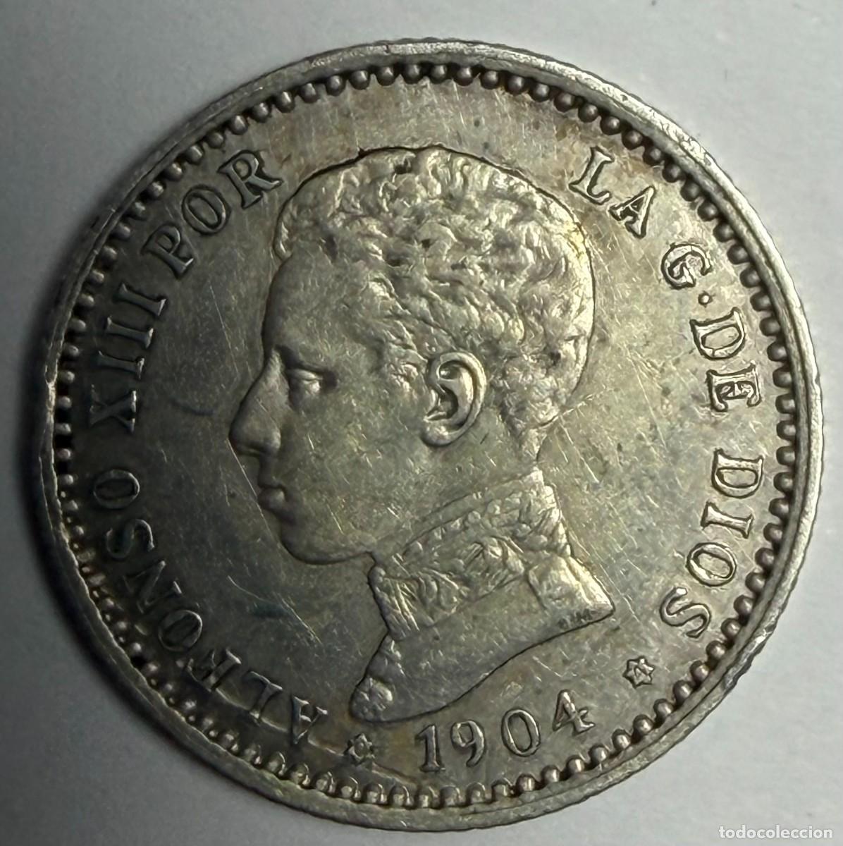 Monedas de Espa&ntilde;a: Espa&ntilde;a. Alfonso XIII. 50 c&eacute;ntimos. 1904. (*4)