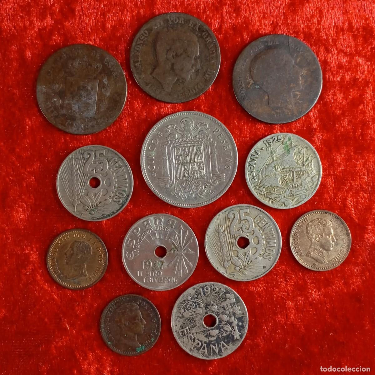Monedas de Espa&ntilde;a: COLECCION DE 12 MONEDAS ESPA&Ntilde;OLAS - DESDE GOBIERNO PROVISIONAL - RARAS - INVERSI&Oacute;N / 47