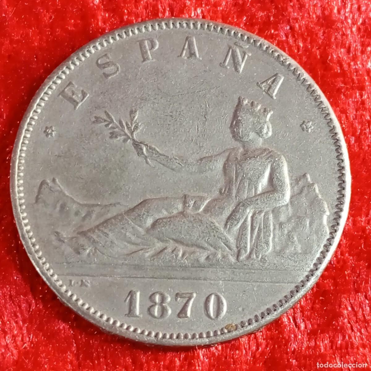 Monedas de Espa&ntilde;a: MONEDA FALSA DE EPOCA - ESPA&Ntilde;A - 1870 - ESTRELLA 70 - GOBIERNO PROVISIONAL - INVERSI&Oacute;N / 49