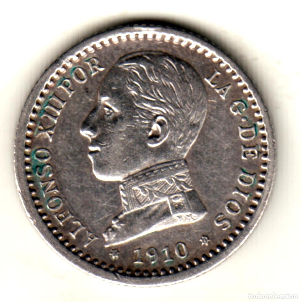 Monedas de Espa&ntilde;a: ESPA&Ntilde;A 50 centimos plata 1910 PC. V *1* *0* Rey Alfonso XIII
