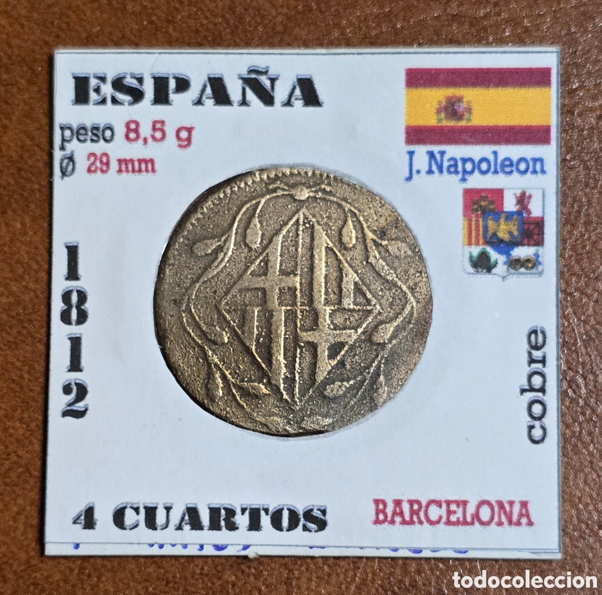 Monedas de Espa&ntilde;a: Jose Napoleon 4 Cuartos de 1812 Barcelona