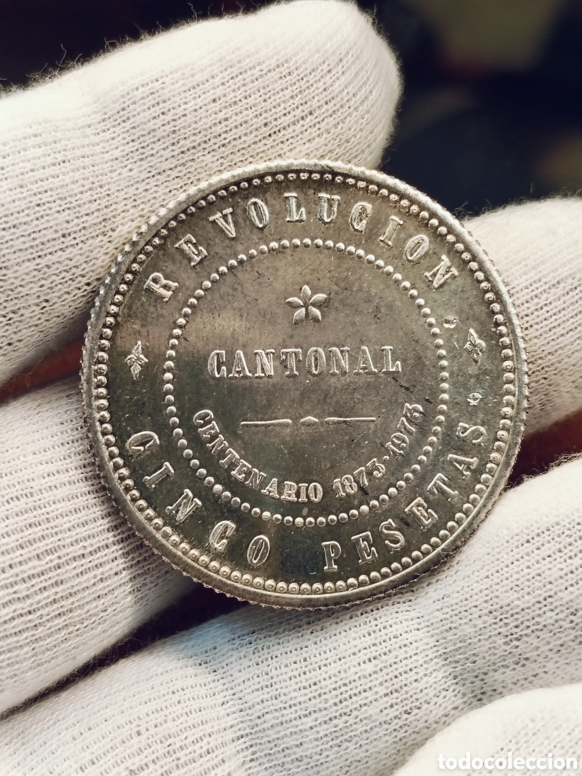 Monedas de Espa&ntilde;a: 5 PESETAS CENTENARIO REVOLUCION CANTONAL 1873-1973. CARTAGENA. PLATA 27,5 GRAMOS
