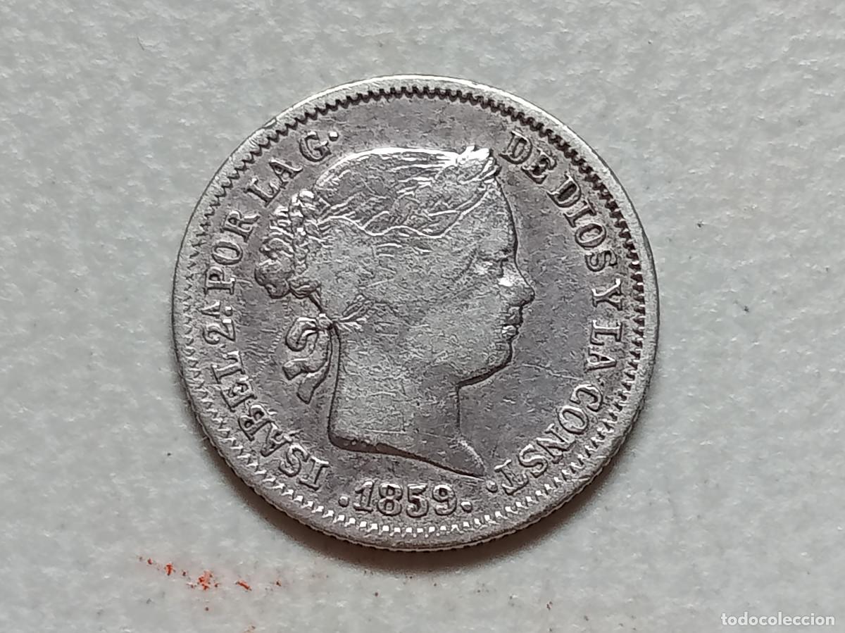 Monedas de Espa&ntilde;a: ISABEL II 1 REAL PLATA 1859 MADRID MBC-