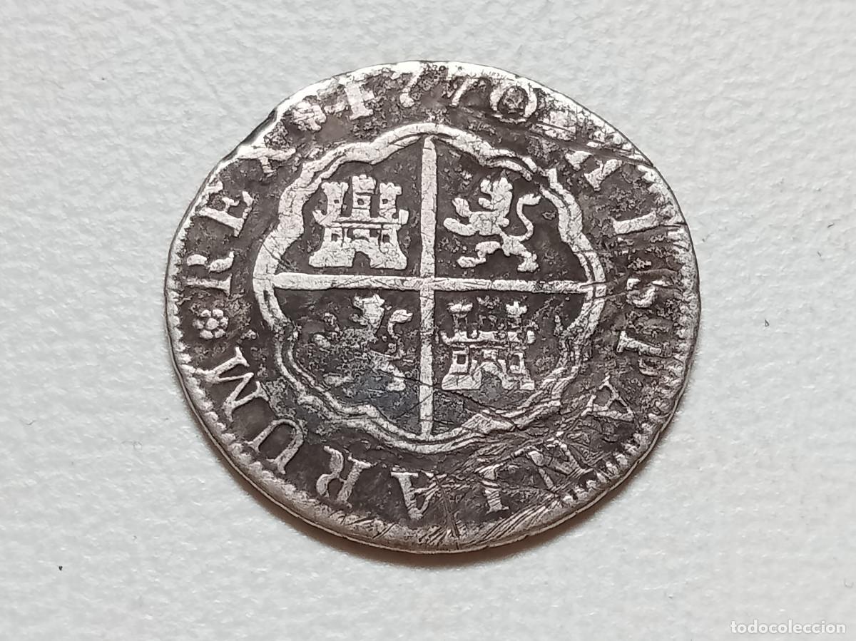 Monedas de Espa&ntilde;a: CARLOS III 2 REALES PLATA 1770 MADRID PJ BC+
