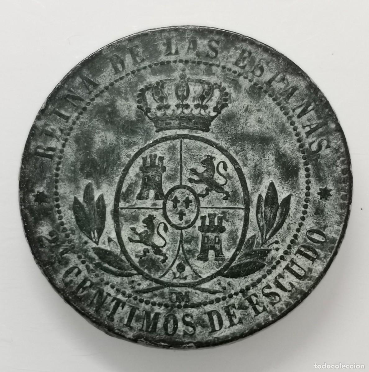 Monedas de Espa&ntilde;a: Isabel II - 2 1/2 C&eacute;nt. de Escudo 1867. Sevilla.