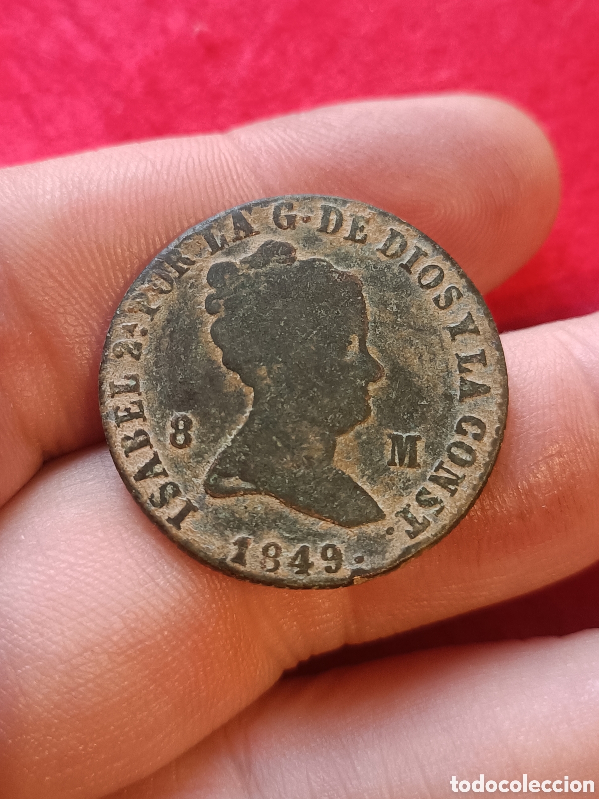 Monedas de Espa&ntilde;a: 8 Maraved&iacute;s Isabel II 1849 Jubia